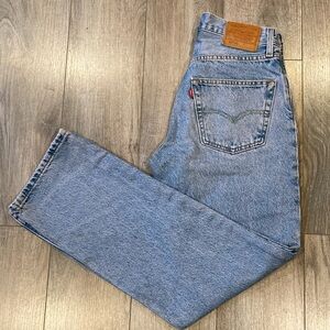 Levi's button fly 501 Jeans in stonewash blue